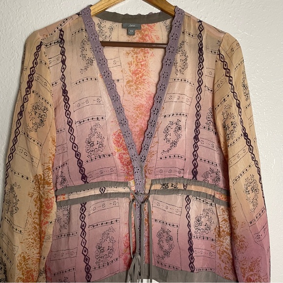 J.Jill x Johnny Was Long-sleeve Lightweight Jacks XS So Cute! - Picture 4 of 6